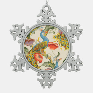  Pauw en Poppies illustraties Tin Sneeuwvlok Ornament