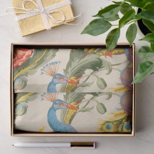 Pauw en Poppies illustraties Tissuepapier (Geschenk)