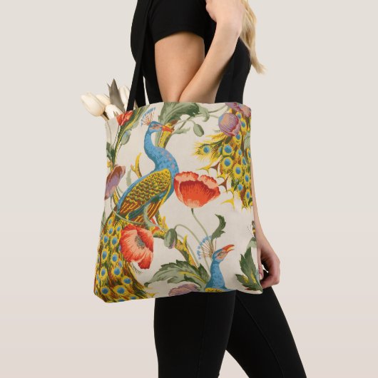 Pauw en Poppies illustraties Tote Bag (Dichtbij)