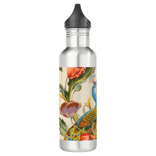 Pauw en Poppies illustraties Waterfles (Links)