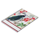 Pauw en rozen notitieboek (Linkerzijde)
