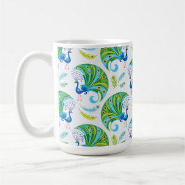 Pauw en Veren Patroon Koffiemok