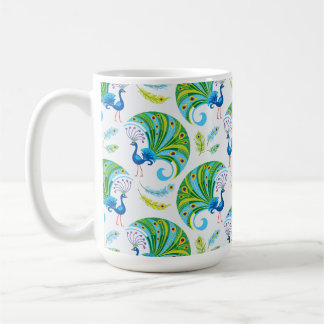 Pauw en Veren Patroon Koffiemok