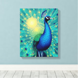 Pauw Energies in Bloei – Premium Omwikkeld Canvas Afdruk