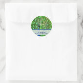 Pauw-etiketlabels Ronde Sticker (Tas)