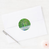 Pauw-etiketlabels Ronde Sticker (Envelop)