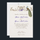 pauw & ets bruiloft uitnodiging wit<br><div class="desc">KLEURENPALET: Romig wit, paarse, bruin, groen en blauw. DESIGN COLLECTIE: Deze klassieke bloemenwerveling met pauwen, is een elegante en verfijnde uitnodiging die het beste van traditie en de frisheid van de hedendaagse combineert. Het mengen van kunstelementen en hedendaags waterverf kunstwerk hand geschilderd door Audrey Jeanne Roberts geeft een mooie en...</div>