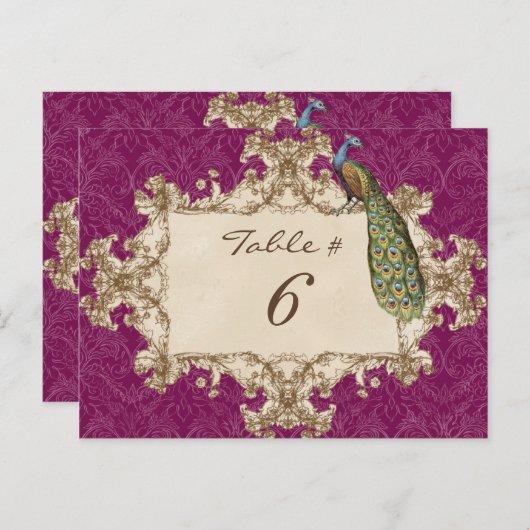 pauw & ets, Tafelnummer Kaart (Voorkant / Achterkant)