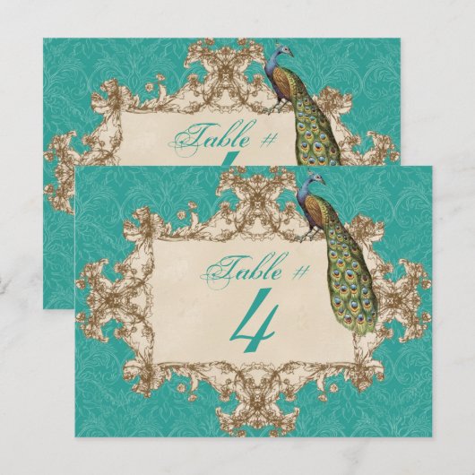 pauw & ets, Tafelnummer Kaart (Voorkant / Achterkant)