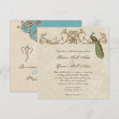  pauw & etsen Hindoe bruiloft uitnodigen Kaart (Voorkant / Achterkant)