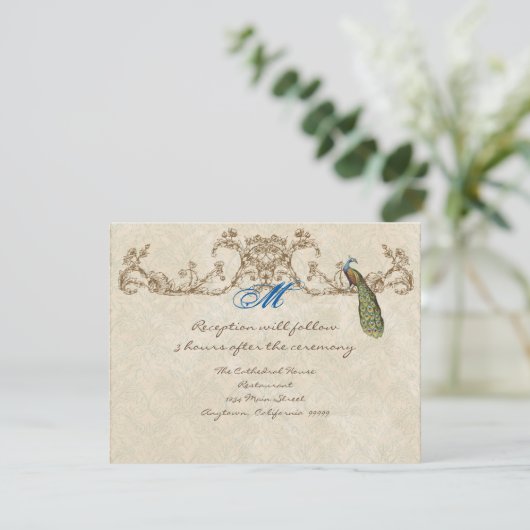  pauw & etsen Receptie uitnodiging (Staand voorkant)