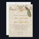 pauw & etsen verbrande Oranje bruiloft Kaart<br><div class="desc">Deze elegante en verfijnde uitnodiging combineert het beste van traditie en de frisheid van de hedendaagse. Het mengen van kunstelementen en hedendaags waterverf kunstwerk hand geschilderd door Audrey Jeanne Roberts geeft een mooie en tijdloze kwaliteit aan deze uitnodiging. Een statige Peacock rust op elegante geëtste wervelingen en op zoek naar...</div>