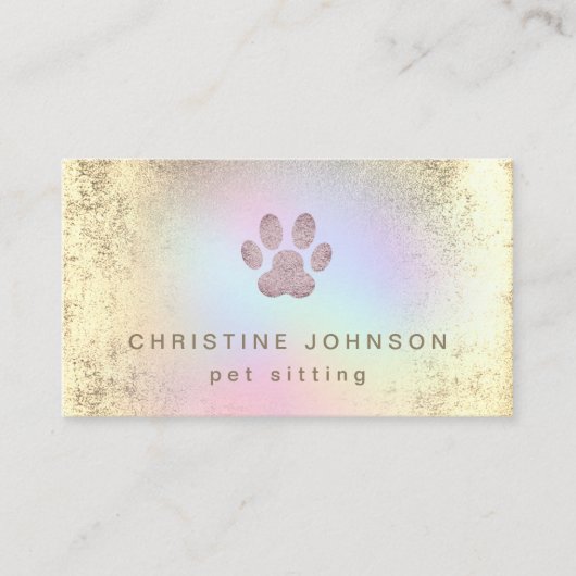 Pauw folie logo voor tapezetter FAUX Gold Visitekaartje (Voorkant)