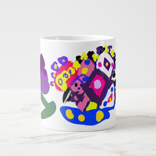 Pauw fun cool grote koffiekop (Voorkant)