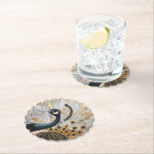 Pauw Gouden Kerst Kartonnen Onderzetters (Insitu)