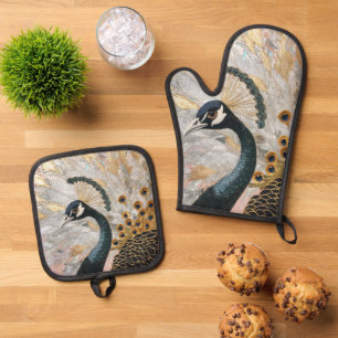 Pauw Gouden Kerst Ovenwant & Pannenlap Set