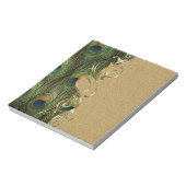 Pauw Gouden Wervelende Sierlijst Sjabloon Notitieblok (Linkerzijde)