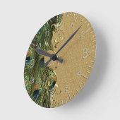 Pauw Gouden Wervelende Sierlijst Sjabloon Ronde Klok (Hoek)