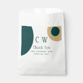 Pauw Groen Gouden Trouw Dank Je Geschenk Cadeautje Bedankzakje (Voorkant)