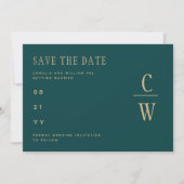 Pauw Groen Gouden Trouw SAVE THE DATE  (Voorkant)