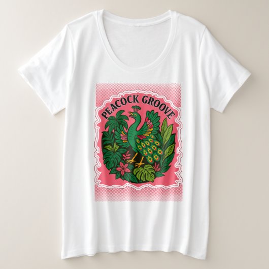 pauw grote maat t-shirt (Design voorkant)