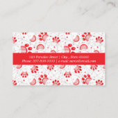 Pauw het Patroon van de Druk en van het Grooming C Visitekaartje (Achterkant)