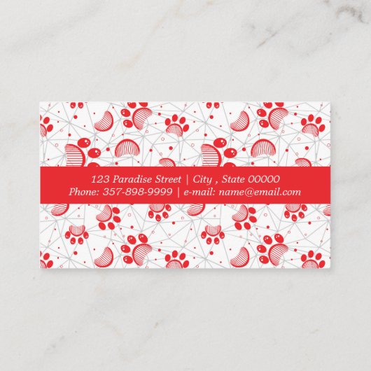 Pauw het Patroon van de Druk en van het Grooming C Visitekaartje (Achterkant)