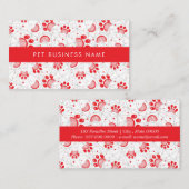 Pauw het Patroon van de Druk en van het Grooming C Visitekaartje (Voorkant / Achterkant)
