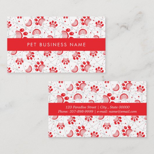 Pauw het Patroon van de Druk en van het Grooming C Visitekaartje (Voorkant / Achterkant)