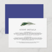 Pauw Holden | Trouwgast Info Bijlagekaart Informatiekaartje (Voorkant / Achterkant)