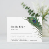 Pauw Houden Van | Huwelijksreactiekaart Maaltijdke RSVP Kaartje (Staand voorkant)