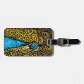 Pauw Illustratie in Pronk Kleuren Bagagelabel (Voorkant horizontaal)