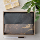 Pauw in blauw en goud decoupage tissuepapier (Geschenk)