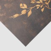 Pauw in blauw en goud decoupage tissuepapier (Detail)