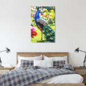 Pauw in Bloei Canvas Afdruk (Insitu (Slaapkamer))