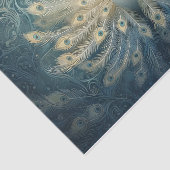 Pauw in bloei, witte veren, elegant tissuepapier (Detail)