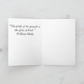 Pauw in de ochtend kaart (Binnen)