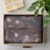 Pauw in de tuin bloemen in overvloed tissuepapier (Geschenk)