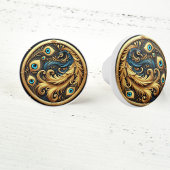 Pauw in een Lijst Keramische Knop