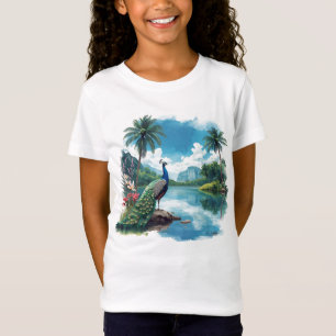 pauw in een tropisch paradijs t-shirt