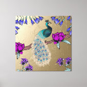 pauw in goud canvas afdruk (Voorkant)