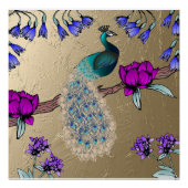 pauw in goud perfect poster (Voorkant)