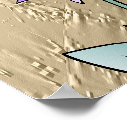 pauw in goud poster (Hoek)