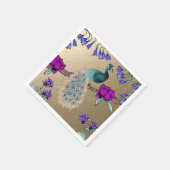 pauw in goud servet (Hoek)