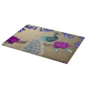 pauw in goud snijplank (Hoek)