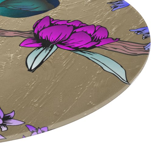 pauw in goud snijplank (Hoek)