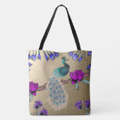 pauw in goud tote bag (Achterkant)