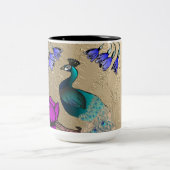 pauw in goud tweekleurige koffiemok (Center)