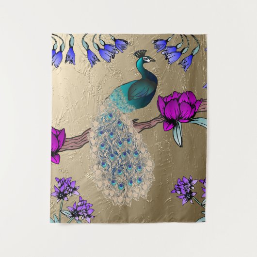 pauw in goud wandkleed (Voorkant)