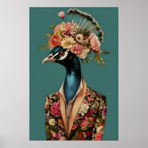 Pauw in pak Poster, Pauw Portret, Pauw Poster